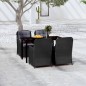 vidaXL Juego de comedor para jardín 5 piezas negro vidaXL Juego de comedor para jardín 5 piezas negro