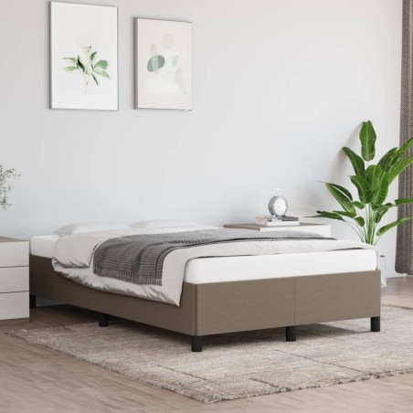 vidaXL Estructura de cama de tela gris taupe 120x200 cm