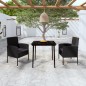 vidaXL Juego de comedor para jardín 3 piezas negro vidaXL Juego de comedor para jardín 3 piezas negro