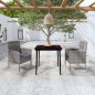 vidaXL Juego de comedor de jardín 3 piezas gris antracita vidaXL Juego de comedor de jardín 3 piezas gris antracita