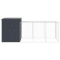 vidaXL Gallinero con corral acero galvanizado gris 165x455x181 cm vidaXL Gallinero con corral acero galvanizado gris 165x455x181 cm