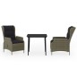 vidaXL Juego de comedor de jardín 3 piezas marrón vidaXL Juego de comedor de jardín 3 piezas marrón