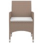 vidaXL Set comedor de jardín 3 pzas y cojines ratán sintético y vidrio vidaXL Set comedor de jardín 3 pzas y cojines ratán sintético y vidrio