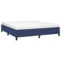 vidaXL Estructura de cama de tela azul 160x200 cm