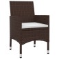vidaXL Set comedor de jardín 9 pzas y cojines ratán sintético y vidrio vidaXL Set comedor de jardín 9 pzas y cojines ratán sintético y vidrio