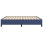 vidaXL Estructura de cama de tela azul 160x200 cm