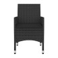 vidaXL Set comedor de jardín 5 pzas y cojines ratán sintético y vidrio vidaXL Set comedor de jardín 5 pzas y cojines ratán sintético y vidrio