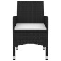 vidaXL Set comedor de jardín 5 pzas y cojines ratán sintético y vidrio vidaXL Set comedor de jardín 5 pzas y cojines ratán sintético y vidrio