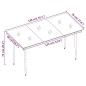 vidaXL Set comedor de jardín 5 pzas y cojines ratán sintético y vidrio vidaXL Set comedor de jardín 5 pzas y cojines ratán sintético y vidrio