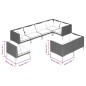 vidaXL Set sofás de jardín 8 pzas cojines ratán sintético gris oscuro vidaXL Set sofás de jardín 8 pzas cojines ratán sintético gris oscuro