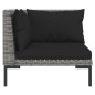 vidaXL Set sofás de jardín 8 pzas cojines ratán sintético gris oscuro vidaXL Set sofás de jardín 8 pzas cojines ratán sintético gris oscuro