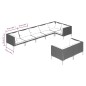 vidaXL Set sofás de jardín 8 pzas cojines ratán sintético gris oscuro vidaXL Set sofás de jardín 8 pzas cojines ratán sintético gris oscuro