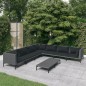 vidaXL Set sofás de jardín 8 pzas cojines ratán sintético gris oscuro vidaXL Set sofás de jardín 8 pzas cojines ratán sintético gris oscuro