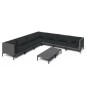 vidaXL Set sofás de jardín 8 pzas cojines ratán sintético gris oscuro vidaXL Set sofás de jardín 8 pzas cojines ratán sintético gris oscuro