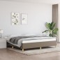 vidaXL Estructura de cama de tela gris taupe 200x200 cm vidaXL Estructura de cama de tela gris taupe 200x200 cm