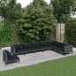 vidaXL Set sofás de jardín 8 pzas cojines ratán sintético gris oscuro vidaXL Set sofás de jardín 8 pzas cojines ratán sintético gris oscuro