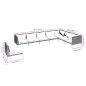vidaXL Set sofás de jardín 8 pzas cojines ratán sintético gris oscuro vidaXL Set sofás de jardín 8 pzas cojines ratán sintético gris oscuro