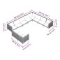 vidaXL Muebles de jardín 10 pzas y cojines ratán sintético gris oscuro