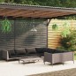 vidaXL Sofás de jardín 9 pzas y cojines ratán sintético gris oscuro vidaXL Sofás de jardín 9 pzas y cojines ratán sintético gris oscuro