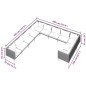 vidaXL Sofás de jardín 11 pzas y cojines ratán sintético gris oscuro vidaXL Sofás de jardín 11 pzas y cojines ratán sintético gris oscuro