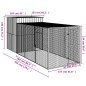 vidaXL Gallinero con corral acero galvanizado gris 165x455x181 cm vidaXL Gallinero con corral acero galvanizado gris 165x455x181 cm