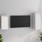 vidaXL Muebles para TV 2 piezas madera maciza de pino blanco