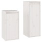 vidaXL Muebles para TV 2 piezas madera maciza de pino blanco