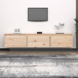 vidaXL Mueble de TV 3 piezas madera maciza de pino