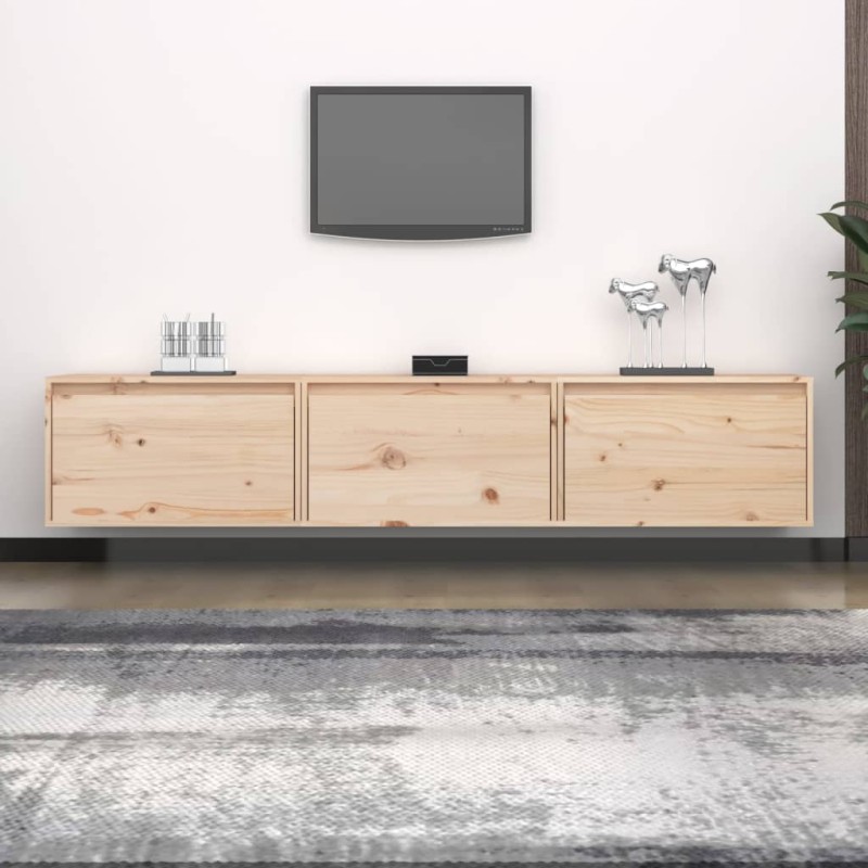 vidaXL Mueble de TV 3 piezas madera maciza de pino vidaXL Mueble de TV 3 piezas madera maciza de pino