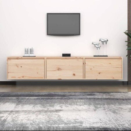 vidaXL Mueble de TV 3 piezas madera maciza de pino