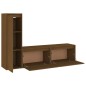 vidaXL Muebles para TV 3 piezas madera maciza de pino marrón miel vidaXL Muebles para TV 3 piezas madera maciza de pino marrón miel