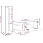vidaXL Muebles para TV 3 piezas madera maciza de pino marrón miel vidaXL Muebles para TV 3 piezas madera maciza de pino marrón miel