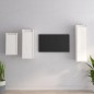 vidaXL Muebles para TV 3 piezas madera maciza de pino blanco vidaXL Muebles para TV 3 piezas madera maciza de pino blanco