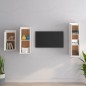 vidaXL Muebles para TV 3 piezas madera maciza de pino blanco vidaXL Muebles para TV 3 piezas madera maciza de pino blanco