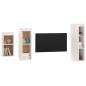 vidaXL Muebles para TV 3 piezas madera maciza de pino blanco vidaXL Muebles para TV 3 piezas madera maciza de pino blanco