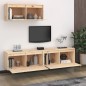 vidaXL Muebles para TV 3 piezas madera maciza de pino vidaXL Muebles para TV 3 piezas madera maciza de pino