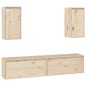 vidaXL Muebles para TV 4 piezas madera maciza de pino vidaXL Muebles para TV 4 piezas madera maciza de pino