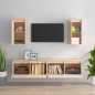 vidaXL Muebles para TV 4 piezas madera maciza de pino vidaXL Muebles para TV 4 piezas madera maciza de pino
