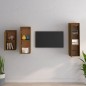 vidaXL Muebles para TV 3 piezas madera maciza de pino marrón miel