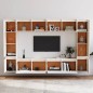 vidaXL Muebles para TV 8 piezas madera maciza de pino blanco