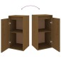 vidaXL Muebles para TV 2 piezas madera maciza de pino marrón miel