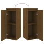 vidaXL Muebles para TV 2 piezas madera maciza de pino marrón miel