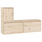 vidaXL Muebles para TV 3 piezas madera maciza de pino