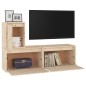 vidaXL Muebles para TV 3 piezas madera maciza de pino