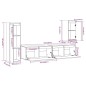 vidaXL Muebles para TV 4 piezas madera maciza de pino marrón miel