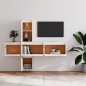 vidaXL Muebles para TV 5 piezas madera maciza de pino blanco