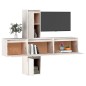 vidaXL Muebles para TV 5 piezas madera maciza de pino blanco