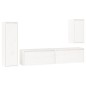 vidaXL Muebles para TV 4 piezas madera maciza de pino blanco vidaXL Muebles para TV 4 piezas madera maciza de pino blanco
