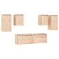 vidaXL Muebles para TV 6 piezas madera maciza de pino vidaXL Muebles para TV 6 piezas madera maciza de pino