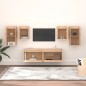 vidaXL Muebles para TV 6 piezas madera maciza de pino vidaXL Muebles para TV 6 piezas madera maciza de pino